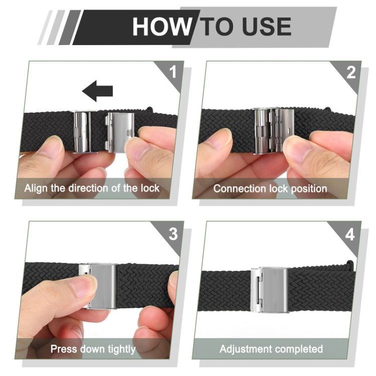 Nylon Braid Watch Band For Apple Watch Ultra 49mm&Watch Ultra 2 49mm / Series 9&8&7 45mm / SE 3&SE 2&6&SE&5&4 44mm / 3&2&1 42mm(Starlight Purple) by buy2fix