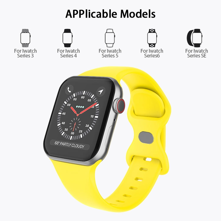 Butterfly Buckle Silicone Watch Band, Size: L For Apple Watch Ultra 49mm&Watch Ultra 2 49mm / Series 9&8&7 45mm / SE 3&SE 2&6&SE&5&4 44mm / 3&2&1 42mm(Duck Green) by buy2fix