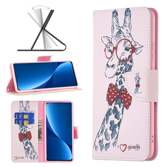 For Xiaomi 12 Pro Colored Drawing Pattern Leather Phone Case(Deer)