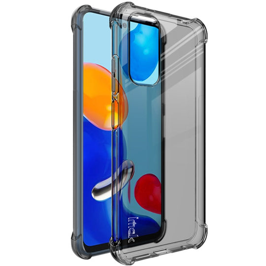 For Xiaomi Redmi Note 11 4G / Note 11S Global imak TPU Phone Case with Screen Protector(Transparent Black)