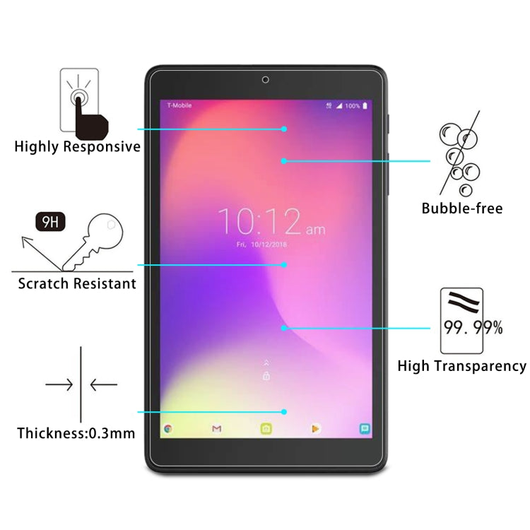 9H 2.5D Explosion-proof Tempered Tablet Glass Film For Alcatel 3T 8 inch - Others by buy2fix | Online Shopping UK | buy2fix