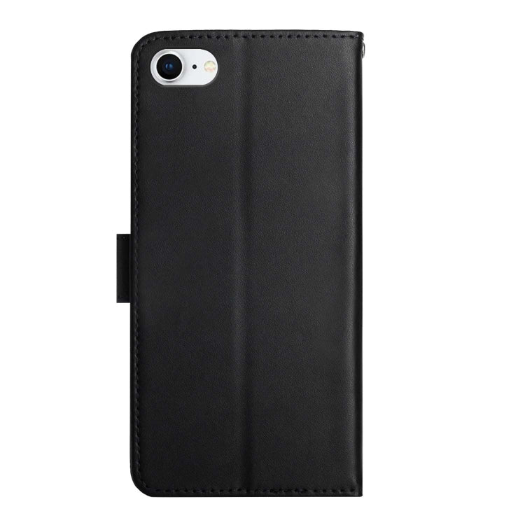 For iPhone SE 2022 / SE 2020 / 8 / 7 Genuine Leather Fingerprint-proof Horizontal Flip Phone Case(Black) - iPhone SE 2022 / 2020 / 8 / 7 Cases by buy2fix | Online Shopping UK | buy2fix