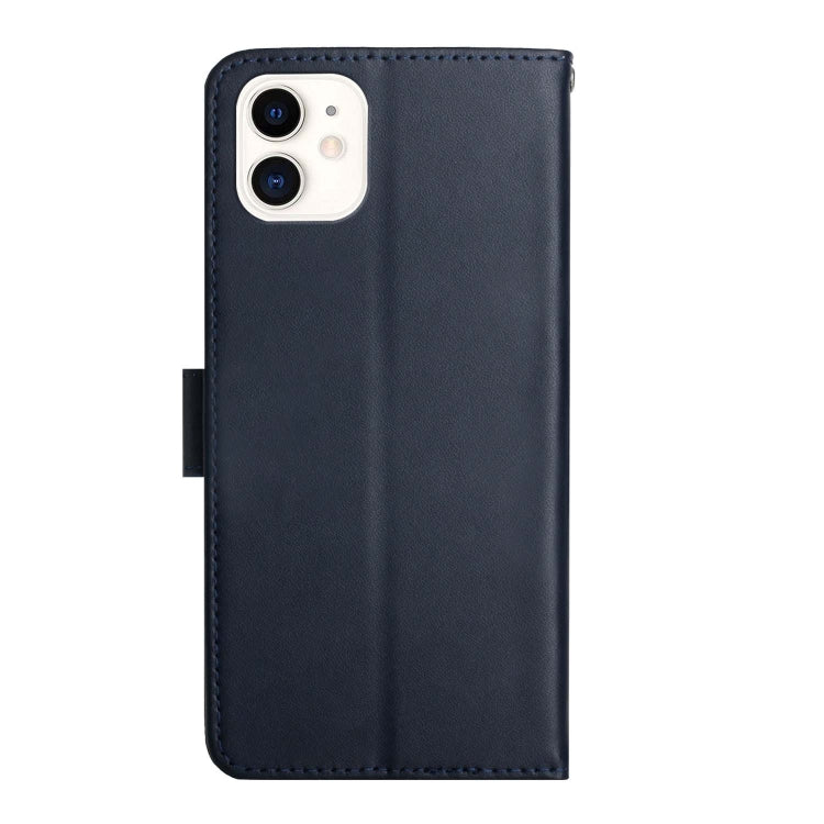For iPhone 11 Genuine Leather Fingerprint-proof Horizontal Flip Phone Case (Blue) - iPhone 11 Cases by buy2fix | Online Shopping UK | buy2fix