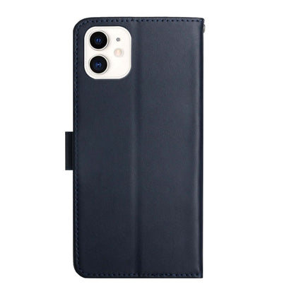 For iPhone 11 Genuine Leather Fingerprint-proof Horizontal Flip Phone Case (Blue) - iPhone 11 Cases by buy2fix | Online Shopping UK | buy2fix