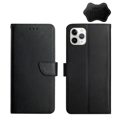 For iPhone 11 Pro Genuine Leather Fingerprint-proof Horizontal Flip Phone Case (Black) - iPhone 11 Pro Cases by buy2fix | Online Shopping UK | buy2fix