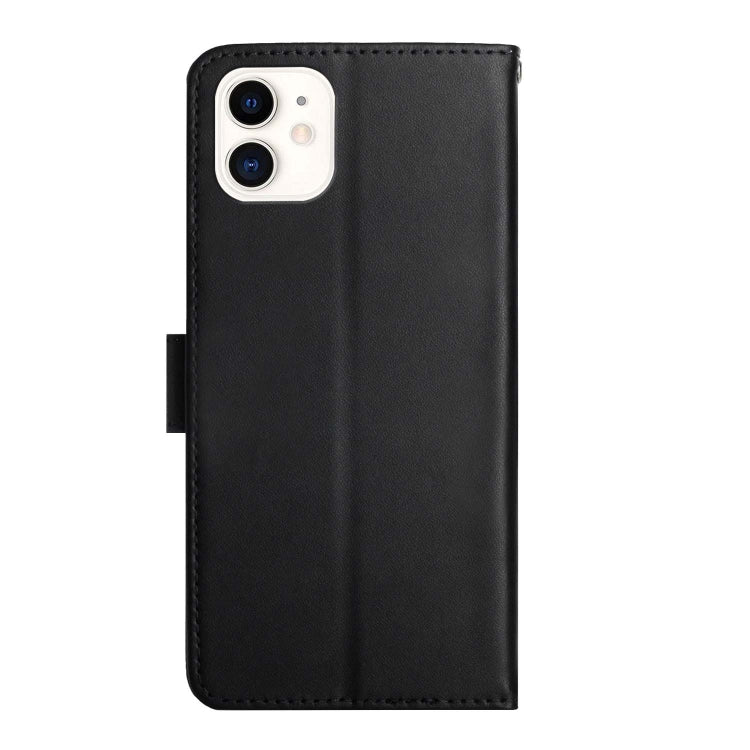 For iPhone 12 mini Genuine Leather Fingerprint-proof Horizontal Flip Phone Case (Black) - iPhone 12 mini Cases by buy2fix | Online Shopping UK | buy2fix