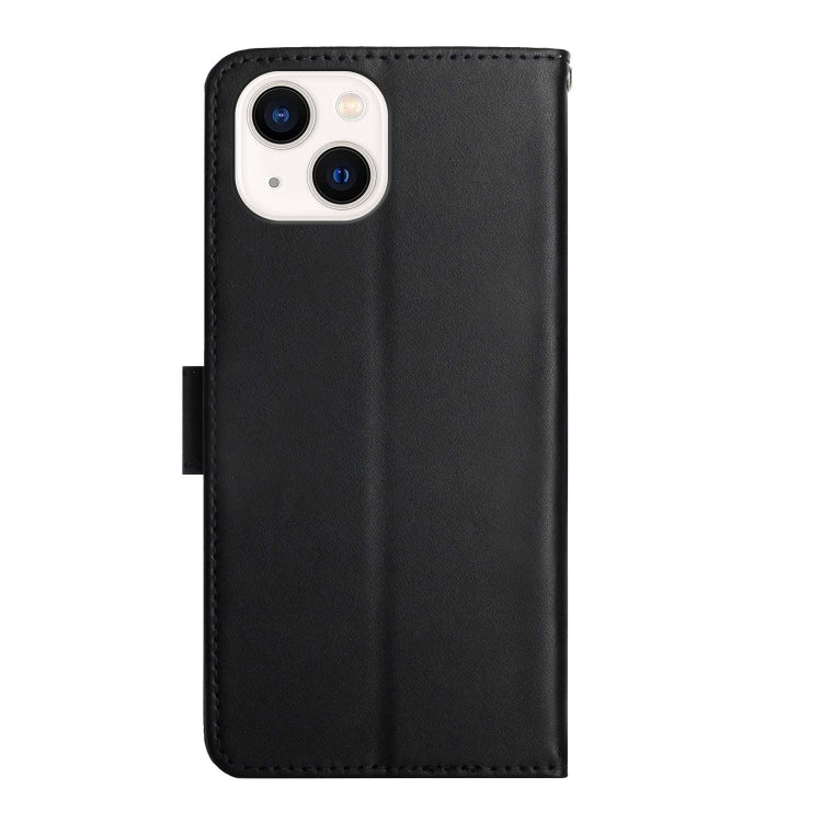 For iPhone 13 Genuine Leather Fingerprint-proof Horizontal Flip Phone Case(Black) - iPhone 13 Cases by buy2fix | Online Shopping UK | buy2fix