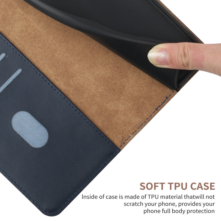 For iPhone 13 Pro Max Genuine Leather Fingerprint-proof Horizontal Flip Phone Case (Blue) - iPhone 13 Pro Max Cases by buy2fix | Online Shopping UK | buy2fix