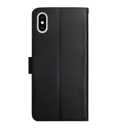 For iPhone X Genuine Leather Fingerprint-proof Horizontal Flip Phone Case(Black) - More iPhone Cases by buy2fix | Online Shopping UK | buy2fix