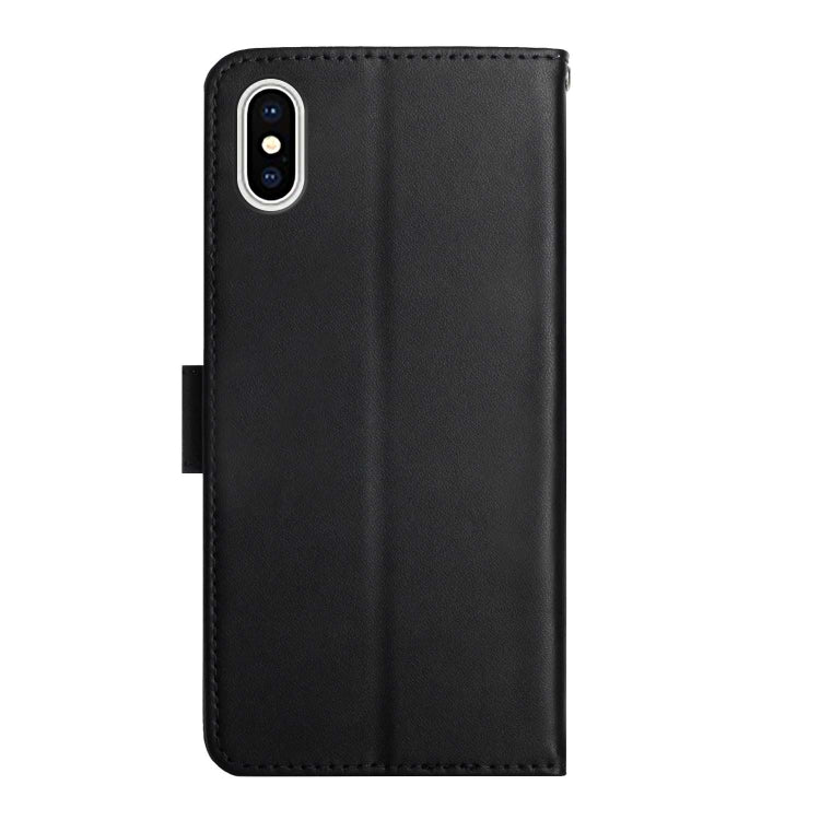 For iPhone XS Max Genuine Leather Fingerprint-proof Horizontal Flip Phone Case(Black) - More iPhone Cases by buy2fix | Online Shopping UK | buy2fix