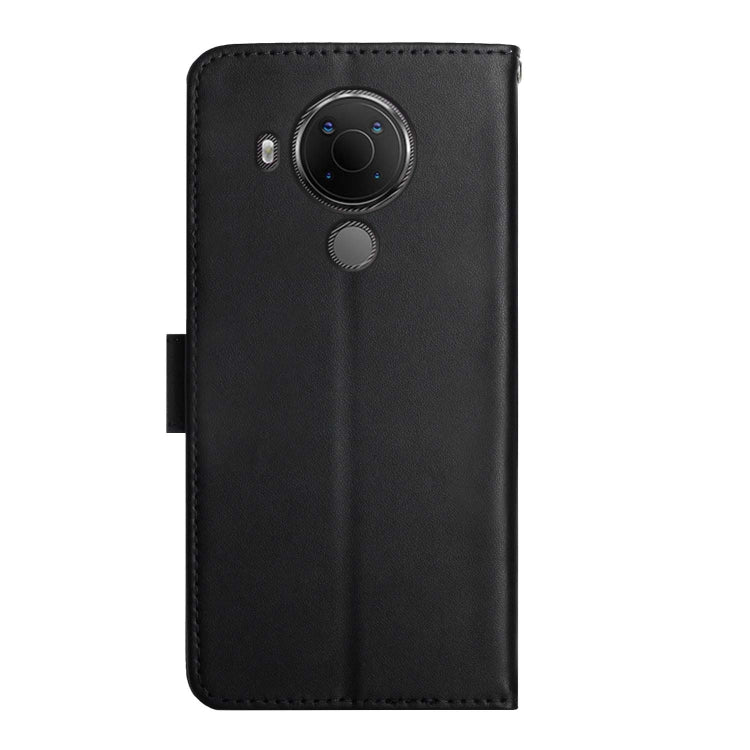 For Nokia 5.4 Genuine Leather Fingerprint-proof Horizontal Flip Phone Case(Black) - Nokia Cases by buy2fix | Online Shopping UK | buy2fix