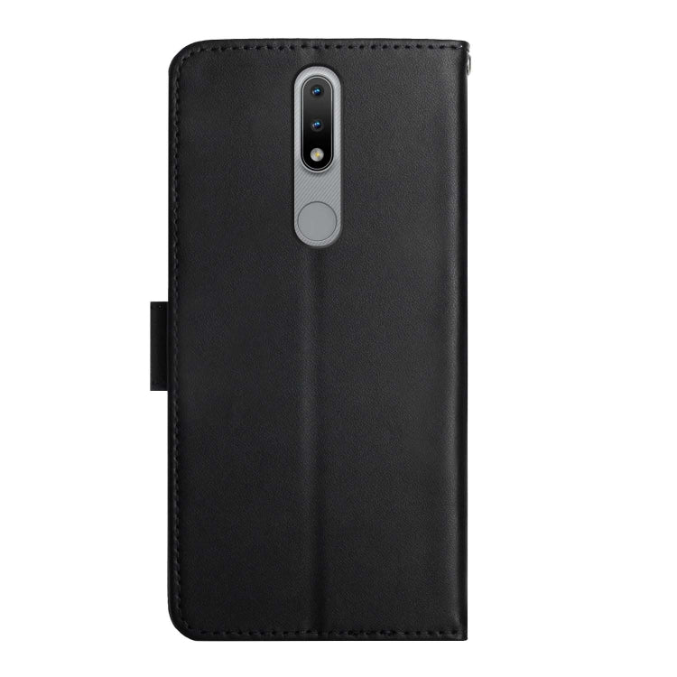 For Nokia 2.4 Genuine Leather Fingerprint-proof Horizontal Flip Phone Case(Black) - Nokia Cases by buy2fix | Online Shopping UK | buy2fix