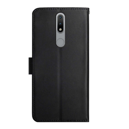 For Nokia 2.4 Genuine Leather Fingerprint-proof Horizontal Flip Phone Case(Black) - Nokia Cases by buy2fix | Online Shopping UK | buy2fix