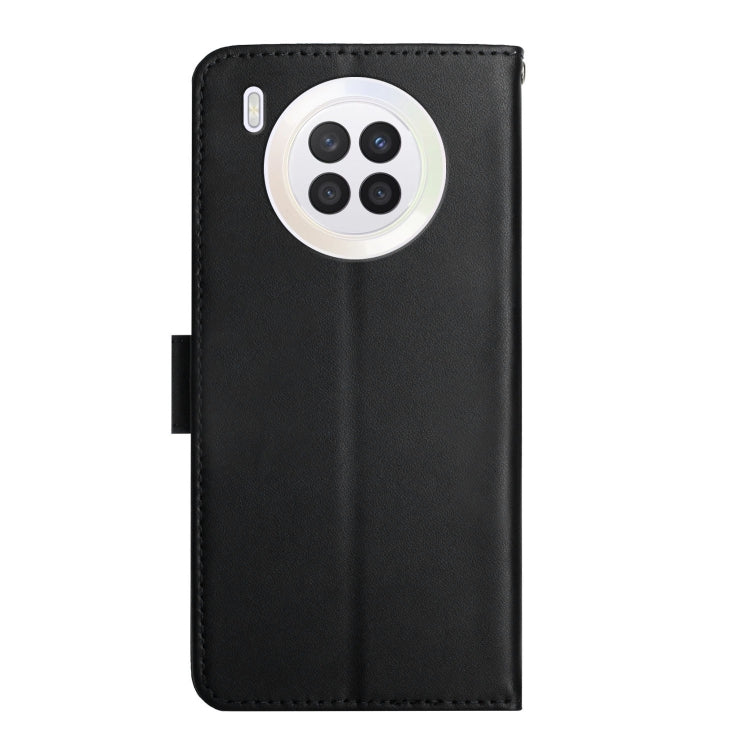 For Huawei Nova 8i/Honor 50 Lite Global Genuine Leather Fingerprint-proof Horizontal Flip Phone Case(Black) - Huawei Cases by buy2fix | Online Shopping UK | buy2fix