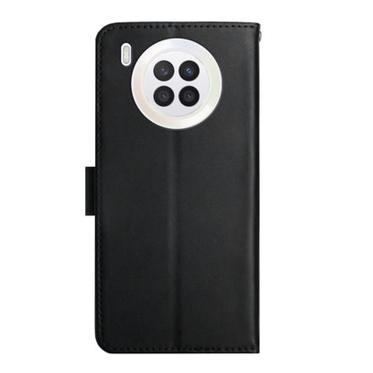 For Huawei Nova 8i/Honor 50 Lite Global Genuine Leather Fingerprint-proof Horizontal Flip Phone Case(Black) - Huawei Cases by buy2fix | Online Shopping UK | buy2fix