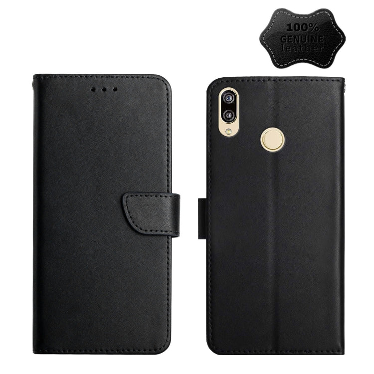 For Huawei P20 Lite Genuine Leather Fingerprint-proof Horizontal Flip Phone Case(Black) - Huawei Cases by buy2fix | Online Shopping UK | buy2fix