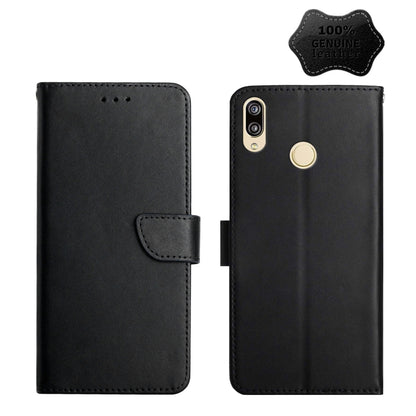 For Huawei P20 Lite Genuine Leather Fingerprint-proof Horizontal Flip Phone Case(Black) - Huawei Cases by buy2fix | Online Shopping UK | buy2fix