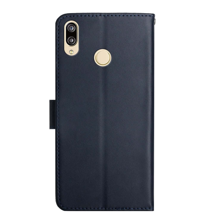 For Huawei P20 Lite Genuine Leather Fingerprint-proof Horizontal Flip Phone Case(Blue) - Huawei Cases by buy2fix | Online Shopping UK | buy2fix