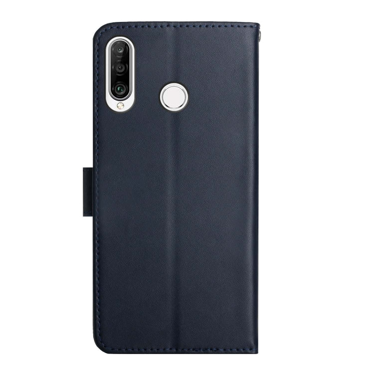 For Huawei P30 Lite Genuine Leather Fingerprint-proof Horizontal Flip Phone Case(Blue) - Huawei Cases by buy2fix | Online Shopping UK | buy2fix