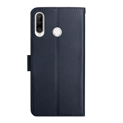 For Huawei P30 Lite Genuine Leather Fingerprint-proof Horizontal Flip Phone Case(Blue) - Huawei Cases by buy2fix | Online Shopping UK | buy2fix