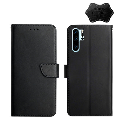 For Huawei P30 Pro Genuine Leather Fingerprint-proof Horizontal Flip Phone Case(Black) - Huawei Cases by buy2fix | Online Shopping UK | buy2fix