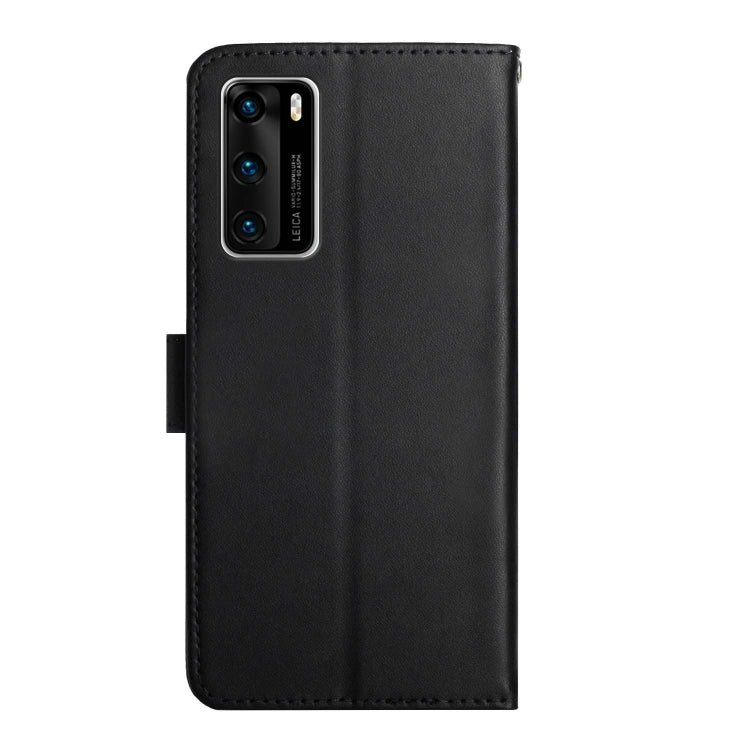 For Huawei P40 Genuine Leather Fingerprint-proof Horizontal Flip Phone Case(Black) - Huawei Cases by buy2fix | Online Shopping UK | buy2fix