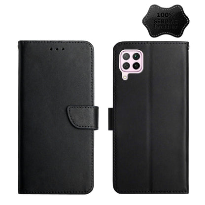 For Huawei P40 Lite Genuine Leather Fingerprint-proof Horizontal Flip Phone Case(Black) - Huawei Cases by buy2fix | Online Shopping UK | buy2fix
