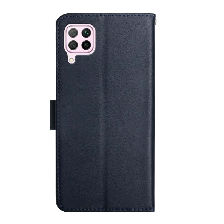For Huawei P40 Lite Genuine Leather Fingerprint-proof Horizontal Flip Phone Case(Blue) - Huawei Cases by buy2fix | Online Shopping UK | buy2fix