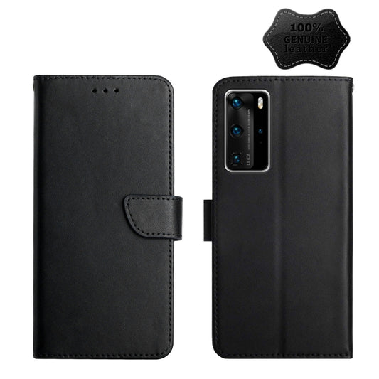 For Huawei P40 Pro Genuine Leather Fingerprint-proof Horizontal Flip Phone Case(Black) - Huawei Cases by buy2fix | Online Shopping UK | buy2fix
