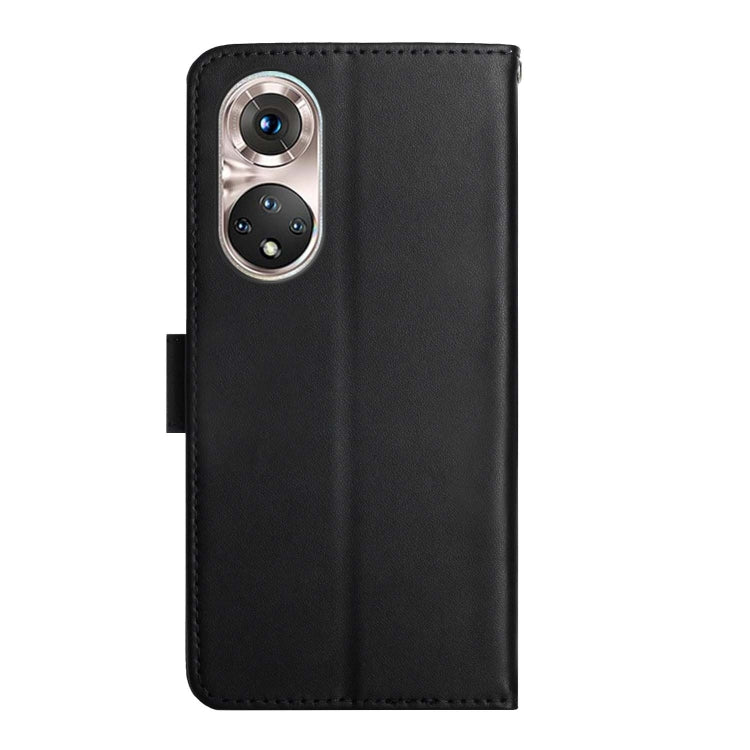 For Huawei P50 Genuine Leather Fingerprint-proof Horizontal Flip Phone Case(Black) - Huawei Cases by buy2fix | Online Shopping UK | buy2fix