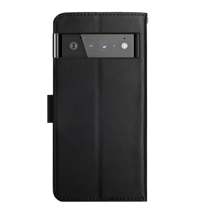 For Google Pixel 6 Pro Genuine Leather Fingerprint-proof Horizontal Flip Phone Case(Black) - Google Cases by buy2fix | Online Shopping UK | buy2fix