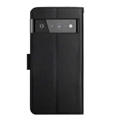For Google Pixel 6 Pro Genuine Leather Fingerprint-proof Horizontal Flip Phone Case(Black) - Google Cases by buy2fix | Online Shopping UK | buy2fix
