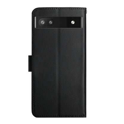 For Google Pixel 6a Genuine Leather Fingerprint-proof Horizontal Flip Phone Case(Black) - Google Cases by buy2fix | Online Shopping UK | buy2fix