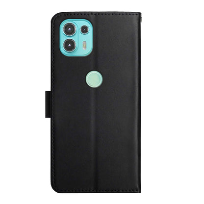 For Motorola Moto Edge 20 Lite Genuine Leather Fingerprint-proof Horizontal Flip Phone Case(Black) - Motorola Cases by buy2fix | Online Shopping UK | buy2fix