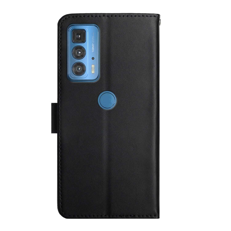For Motorola Moto Edge 20 Pro Genuine Leather Fingerprint-proof Horizontal Flip Phone Case(Black) - Motorola Cases by buy2fix | Online Shopping UK | buy2fix