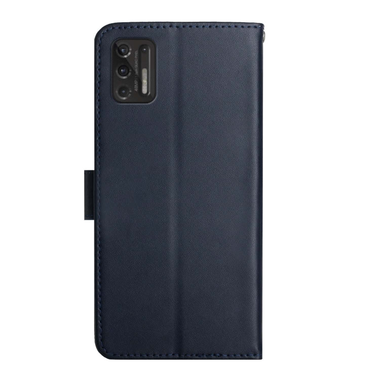 For Motorola Moto G Stylus 2021 Genuine Leather Fingerprint-proof Horizontal Flip Phone Case(Blue) - Motorola Cases by buy2fix | Online Shopping UK | buy2fix