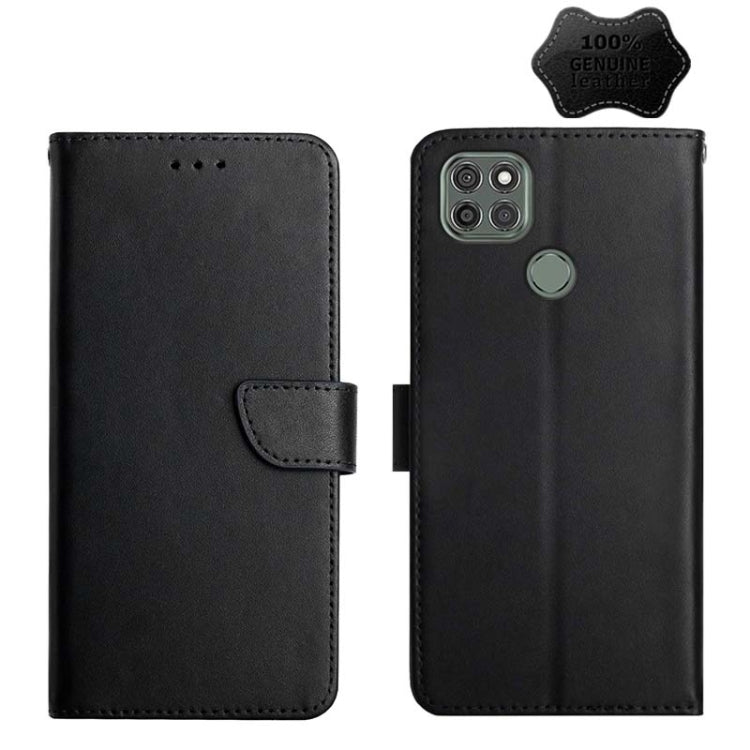 For Motorola Moto G9 Power Genuine Leather Fingerprint-proof Horizontal Flip Phone Case(Black) - Motorola Cases by buy2fix | Online Shopping UK | buy2fix