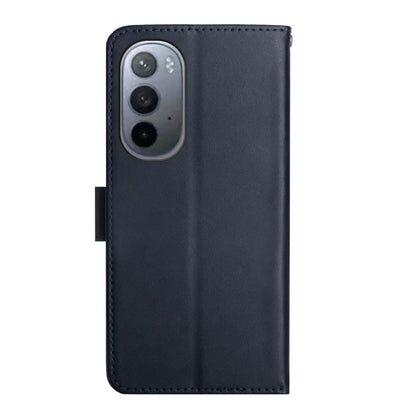 For Motorola Moto Edge X30 Genuine Leather Fingerprint-proof Horizontal Flip Phone Case(Blue) - Motorola Cases by buy2fix | Online Shopping UK | buy2fix
