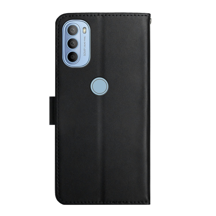 For Motorola Moto G51 5G Genuine Leather Fingerprint-proof Horizontal Flip Phone Case(Black) - Motorola Cases by buy2fix | Online Shopping UK | buy2fix