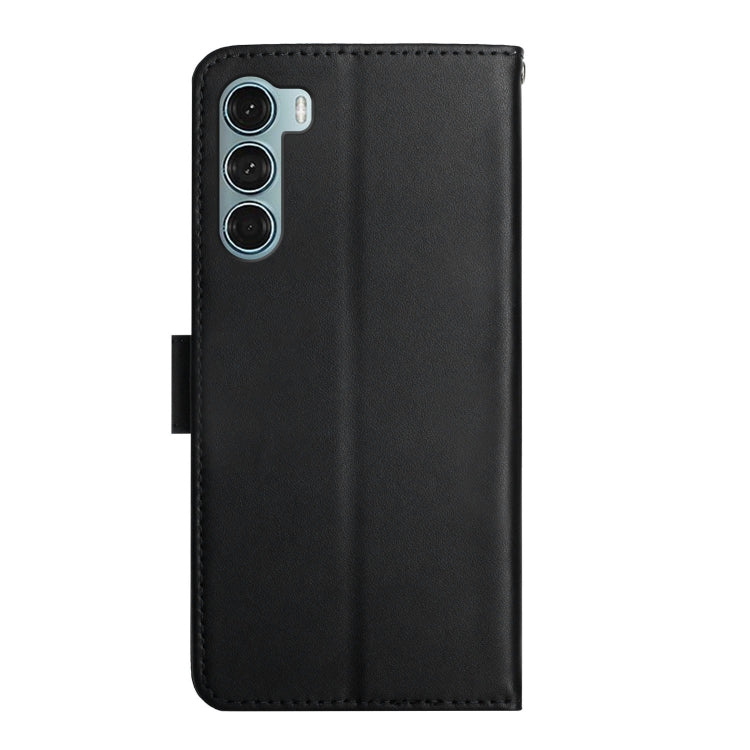 For Motorola Moto G200 5G Genuine Leather Fingerprint-proof Horizontal Flip Phone Case(Black) - Motorola Cases by buy2fix | Online Shopping UK | buy2fix