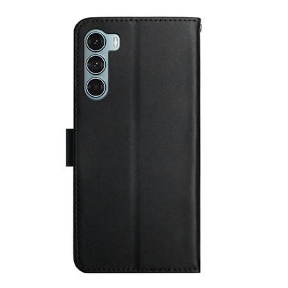 For Motorola Moto G200 5G Genuine Leather Fingerprint-proof Horizontal Flip Phone Case(Black) - Motorola Cases by buy2fix | Online Shopping UK | buy2fix