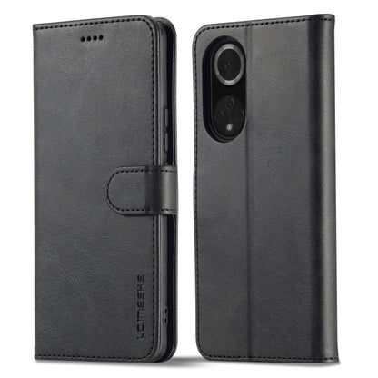 For Honor 50 / nova 9 LC.IMEEKE Calf Texture Leather Phone Case(Black) - Honor Cases by LC.IMEEKE | Online Shopping UK | buy2fix