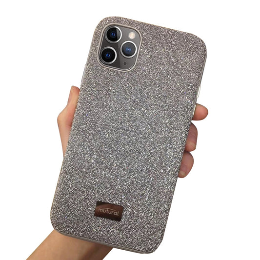 For iPhone 11 Pro Max Mutural TPU + PC + Diamond Cloth Protective Case(Silver) - iPhone 11 Pro Max Cases by Mutural | Online Shopping UK | buy2fix