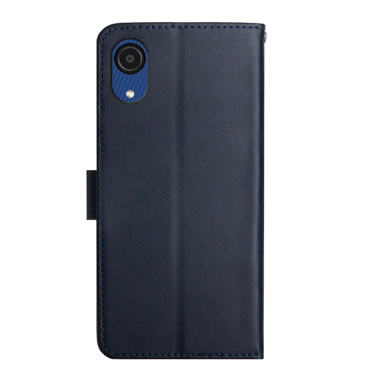 For Samsung Galaxy A03 Core Genuine Leather Fingerprint-proof Horizontal Flip Phone Case(Blue) - Galaxy Phone Cases by buy2fix | Online Shopping UK | buy2fix