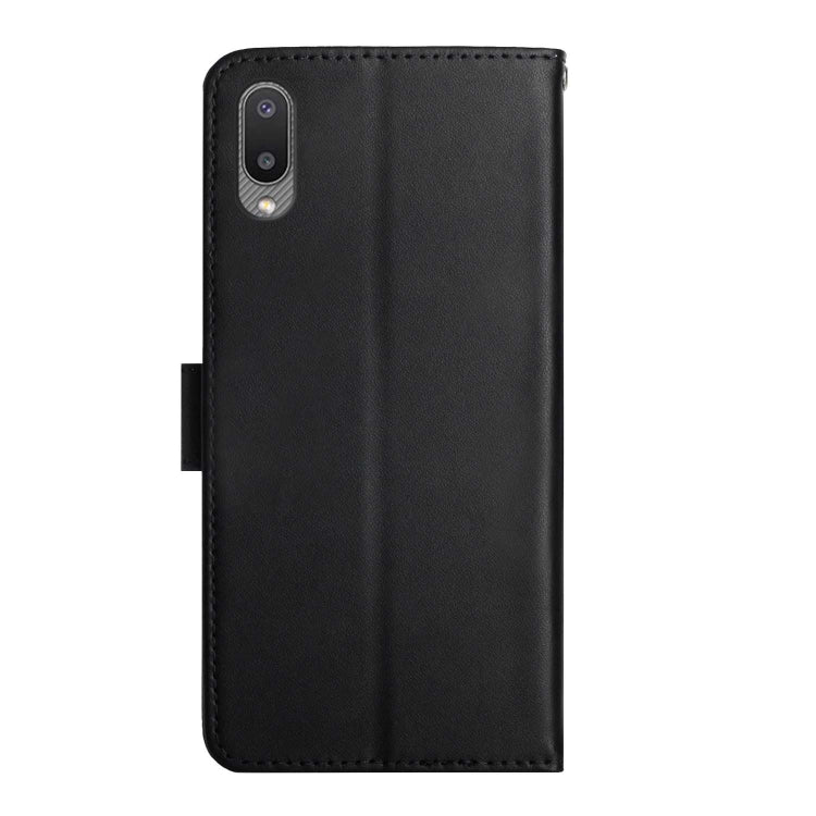 For Samsung Galaxy A02 Genuine Leather Fingerprint-proof Horizontal Flip Phone Case(Black) - Galaxy Phone Cases by buy2fix | Online Shopping UK | buy2fix