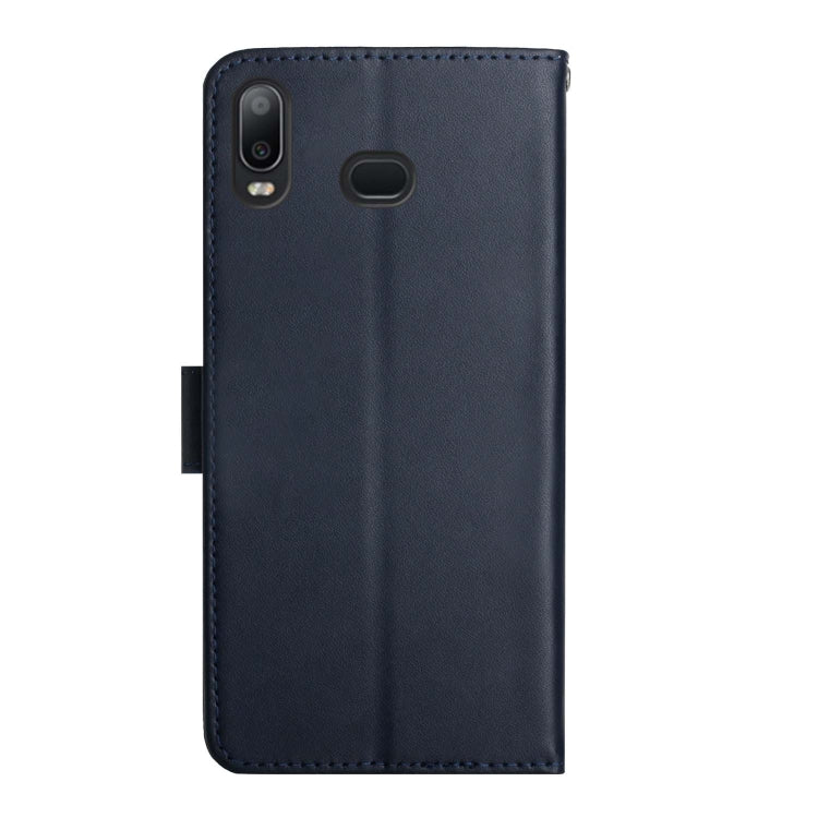 For Samsung Galaxy A10s Genuine Leather Fingerprint-proof Horizontal Flip Phone Case(Blue) - Galaxy Phone Cases by buy2fix | Online Shopping UK | buy2fix
