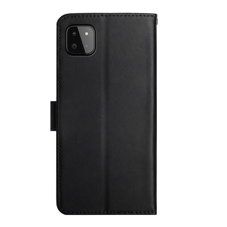 For Samsung Galaxy A22 5G Genuine Leather Fingerprint-proof Horizontal Flip Phone Case(Black) - Galaxy Phone Cases by buy2fix | Online Shopping UK | buy2fix