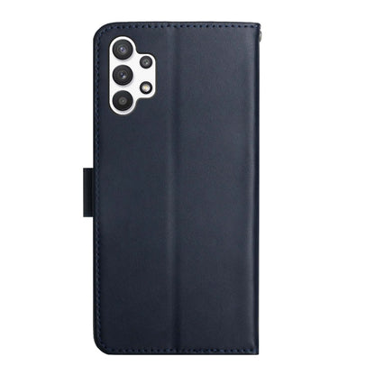 For Samsung Galaxy A32 5G Genuine Leather Fingerprint-proof Horizontal Flip Phone Case(Blue) - Galaxy Phone Cases by buy2fix | Online Shopping UK | buy2fix