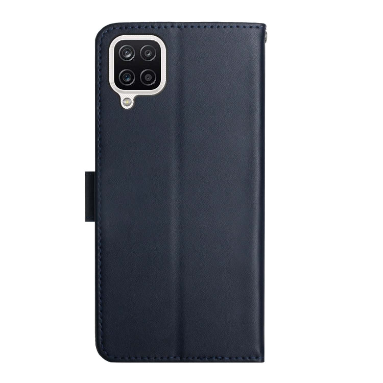 For Samsung Galaxy A42 5G Genuine Leather Fingerprint-proof Horizontal Flip Phone Case(Blue) - Galaxy Phone Cases by buy2fix | Online Shopping UK | buy2fix
