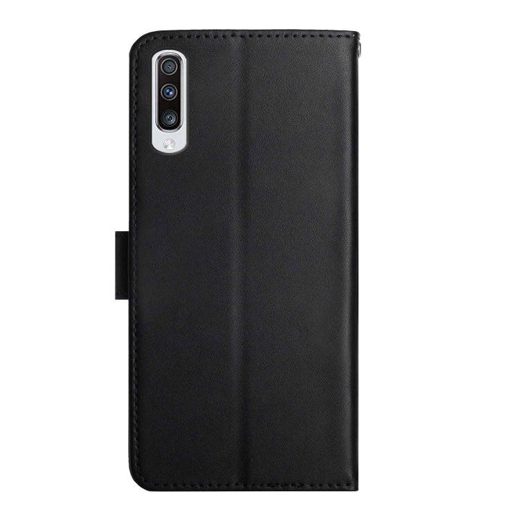 For Samsung Galaxy A50 Genuine Leather Fingerprint-proof Horizontal Flip Phone Case(Black) - Galaxy Phone Cases by buy2fix | Online Shopping UK | buy2fix